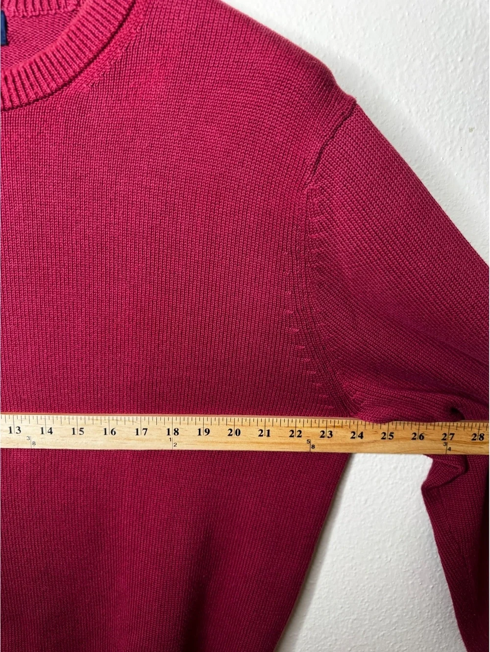 Brooks Brothers Crewneck Sweater Mens Medium Burgundy Knitted Pullover Preppy